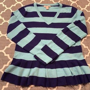 Striped peplum sweater